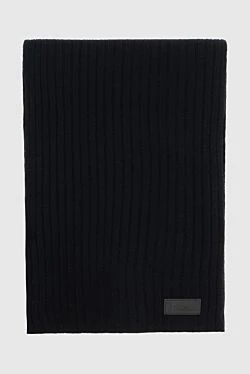 Black cashmere scarf for men