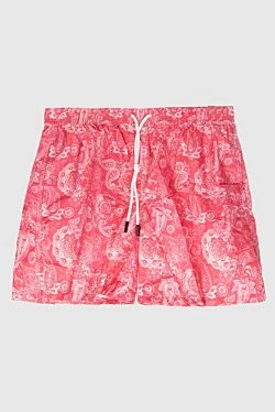 Beach shorts made of polyester pink for men