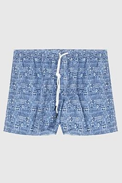 Beach shorts made of polyester blue for men