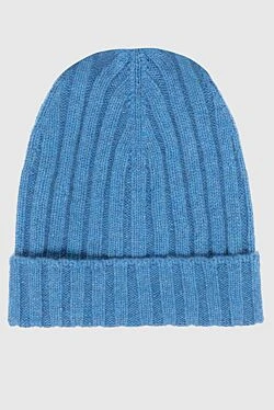 Cashmere hat blue for men