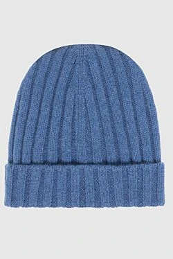 Cashmere hat blue for men