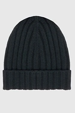 Cashmere hat green for men