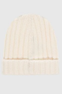 White cashmere hat for men