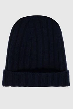 Cashmere hat blue for men