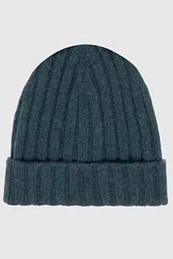 Cashmere hat green for men