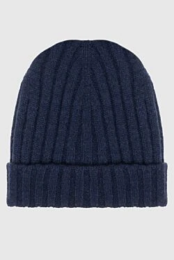 Cashmere hat blue for men