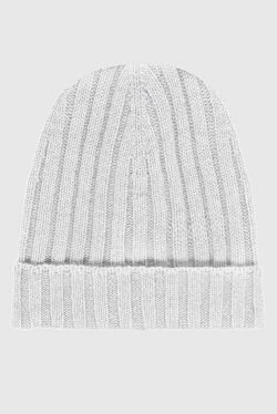 White cashmere hat for men