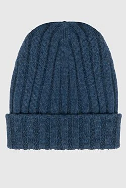 Cashmere hat blue for men