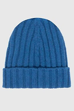 Cashmere hat blue for men