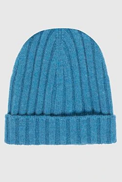 Cashmere hat blue for men