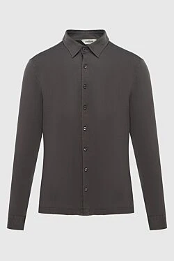 Men's brown cotton shirt