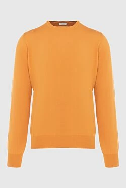 Cotton jumper orange for men