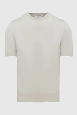 White cotton jumper for men