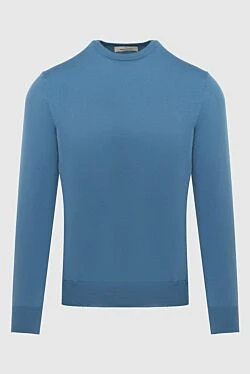 Jumper cotton blue for men