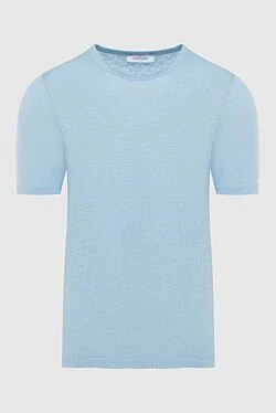 T-shirt linen blue for men