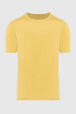 T-shirt linen yellow for men