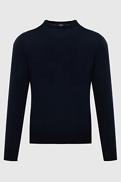 Blue wool jumper for men