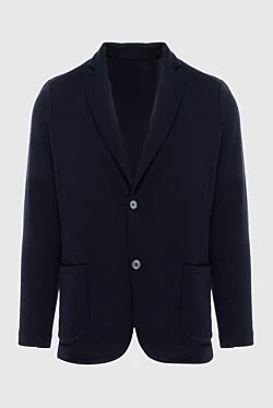 Blue wool jacket for men