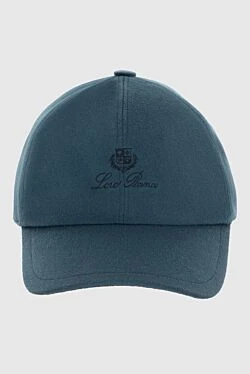 Blue cashmere cap for men