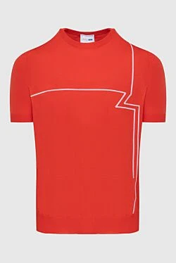 Jumper with short sleeves orange for men