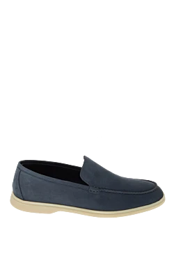 Blue Nubuck Loafers for men