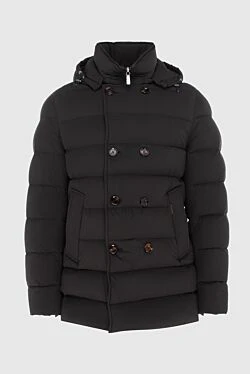 Men's down jacket made of polyamide black