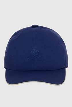 Blue polyester cap for men