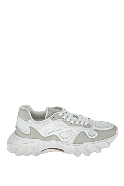 White leather sneakers for men