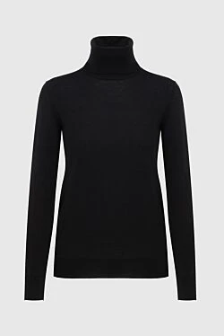 Black cashmere golf for women