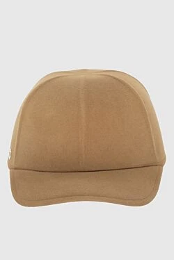 Beige felt and cashmere cap for women