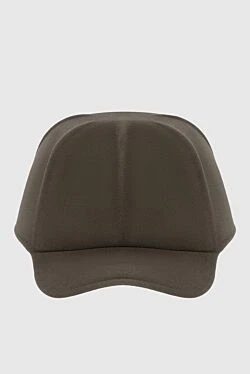 Gray felt and cashmere cap for women