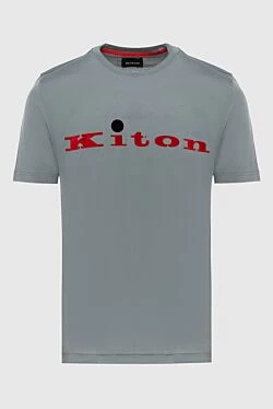 Gray cotton T-shirt for men