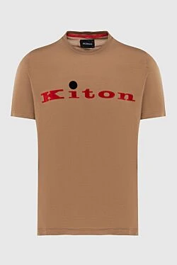 Brown cotton T-shirt for men