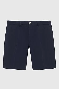 Blue polyamide and elastane shorts for men