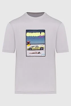 Light Miami style t-shirt with a bright print and retro vibe