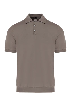 Brown cotton polo