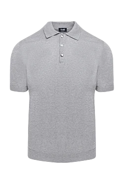 Gray cotton polo