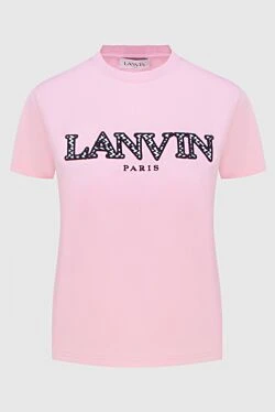 Pink cotton T-shirt for women