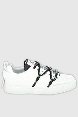 White leather sneakers for men