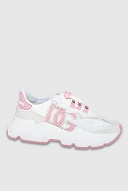 White leather sneakers for women