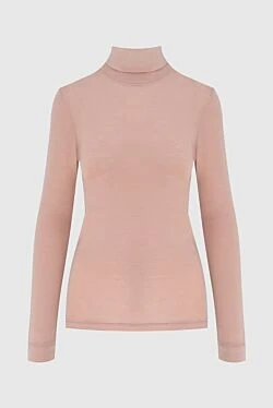 Beige cashmere and silk golf for women