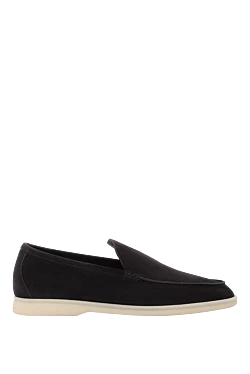 Күдері қара түсті логотипі бар жазғы серуендеу моказиндері