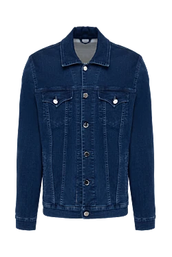 Blue cotton denim jacket for men