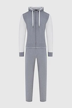 Gray men's cotton sports suit