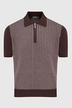 Cotton polo brown for men