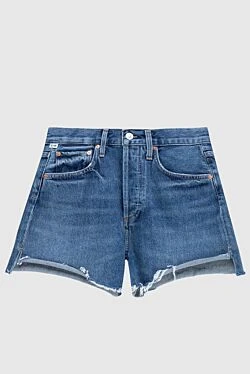 Blue denim shorts for women