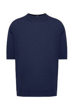 Cotton short sleeve jumper blue for men