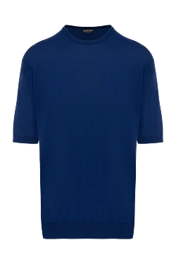 Cotton short sleeve jumper blue for men