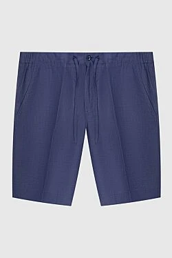 Men's purple linen shorts