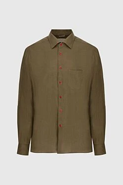 Men's brown linen shirt